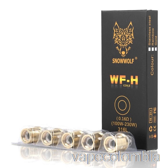 Kit Completo De Vapeo Resistencias De Repuesto Snowwolf Wolf Wf Bobina 0.16ohm Wf-h (oro)